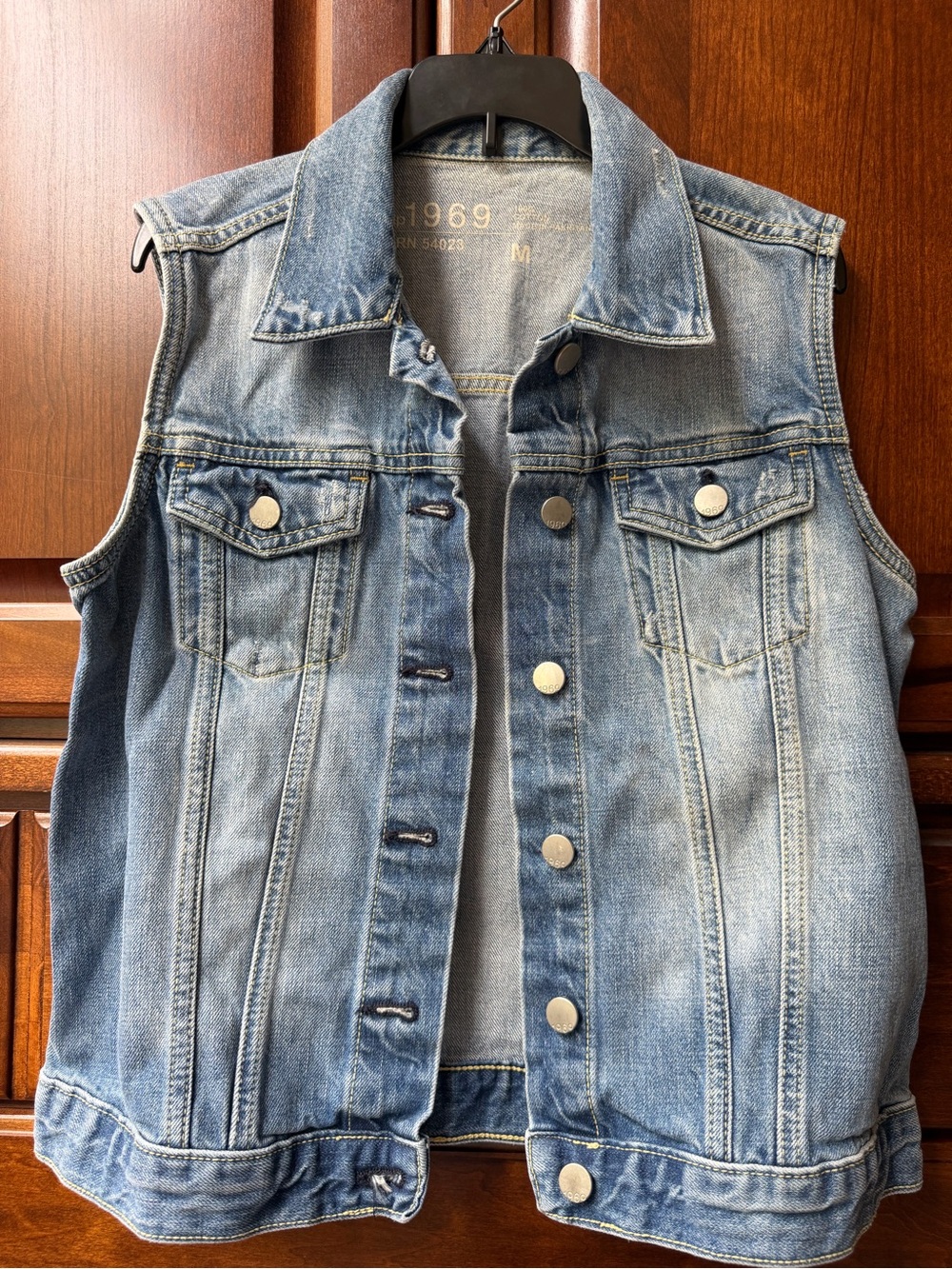 GAP Light Blue Denim Vest